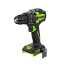 Дрель-шуруповерт ударная акк. Greenworks HD560, 24V, АКБ 2х2Ач и ЗУ 