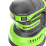 Эксцентриковая шлифмашина Greenworks OS325K2, 24V, 125 мм, щеточная, с АКБ 2 А/ч и ЗУ 2А