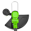 Триммер Greenworks G40LT331K5, 40V, 33 см, щеточный, с АКБ 5 А/ч и ЗУ 2А
