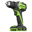 Дрель шуруповерт Greenworks DD560 24V, 2хАКБ 2 А.ч и ЗУ