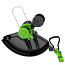 Триммер Greenworks G40LT331K5, 40V, 33 см, щеточный, с АКБ 5 А/ч и ЗУ 2А