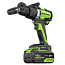 Дрель-шуруповерт Greenworks GD24DD140, 24V, ударная, бесщеточная, 4х2 А/ч АКБ и 2А ЗУ