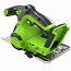 Пила циркулярная Greenworks GD24CS165K4, 165 мм, 24V, бесщеточная, c АКБ 5 А/ч и ЗУ 2А